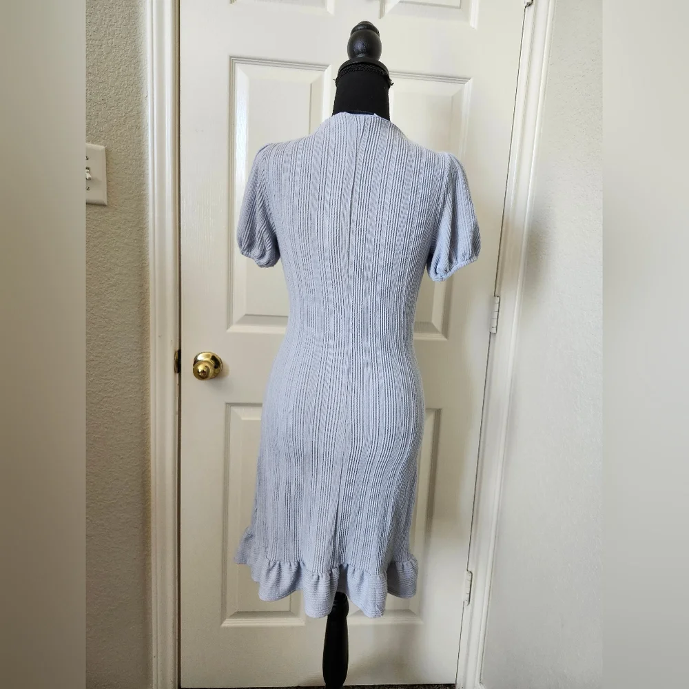 Lost + Wonder Light Blue Midi Dress with Ruffle Hem